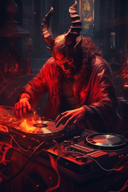 Free photo fantasy dj illustration