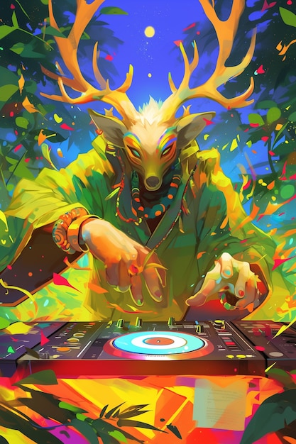 Free photo fantasy dj illustration