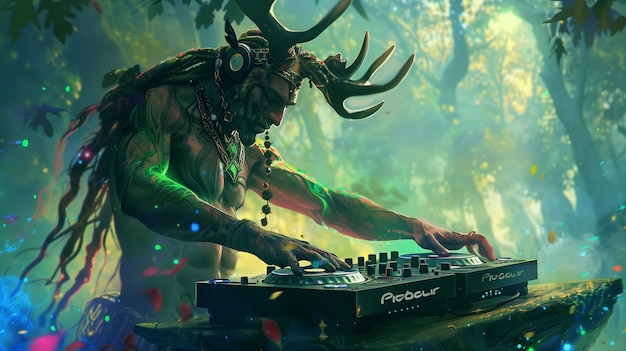 Free Photo fantasy dj illustration