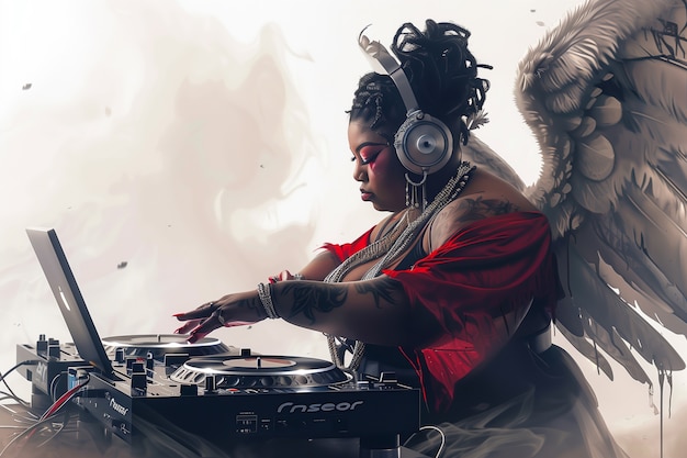 Free photo fantasy dj illustration