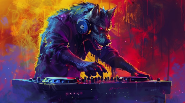 Free photo fantasy dj illustration