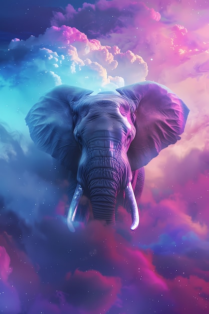 Free Photo fantasy elephant illustration