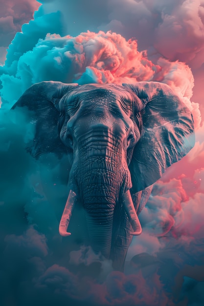 Free Photo fantasy elephant illustration