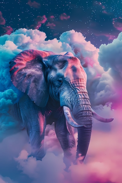 Fantasy elephant illustration