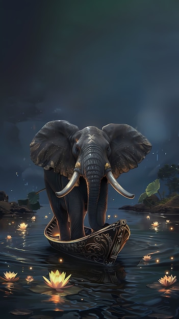 Free Photo fantasy elephant illustration