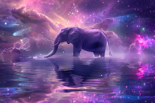 Free Photo fantasy elephant illustration