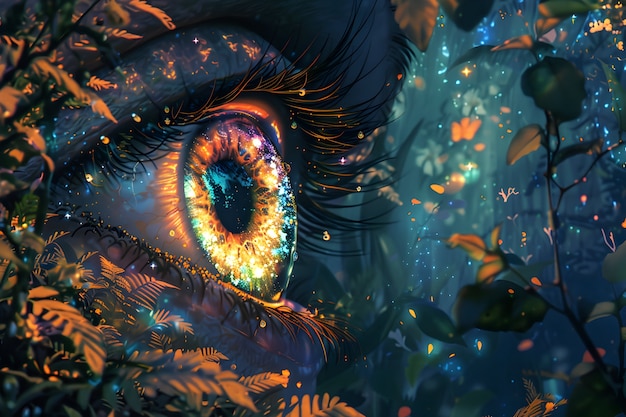 Fantasy eye illustrated