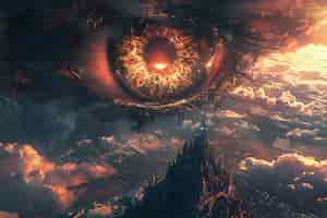 Free photo fantasy eye illustrated