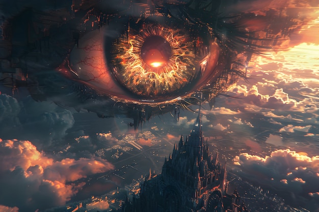 Fantasy eye illustrated