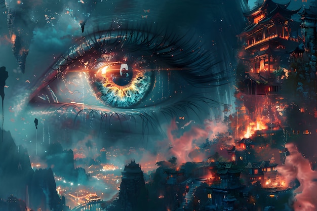 Free photo fantasy eye illustrated