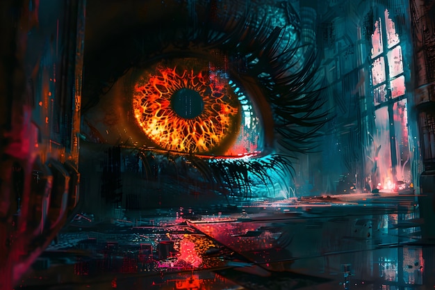 Free photo fantasy eye illustrated