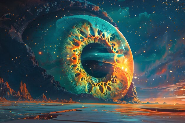 Fantasy eye illustrated