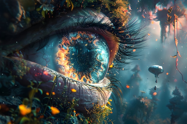 Free Photo fantasy eye illustrated