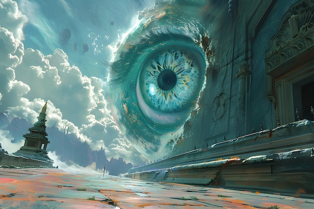 Fantasy eye illustrated