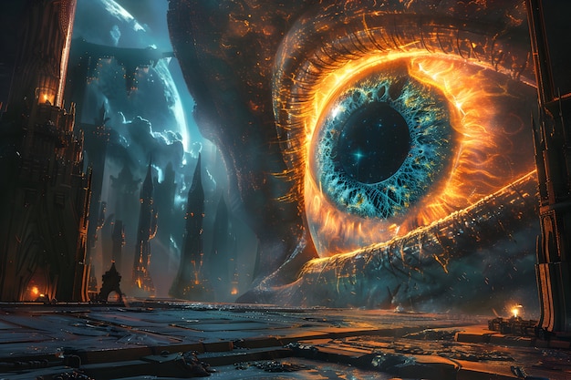 Fantasy eye illustrated