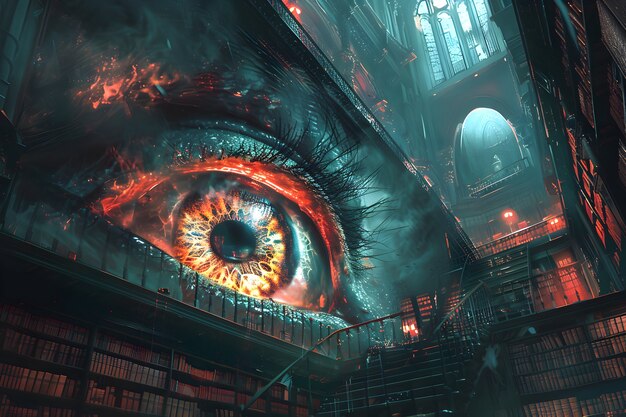 Fantasy eye illustrated