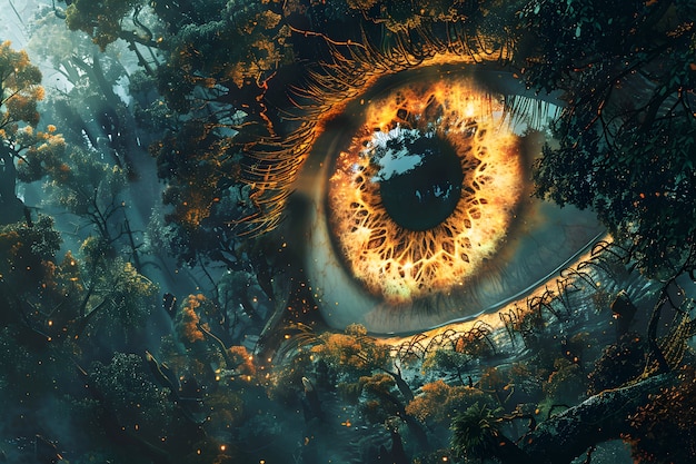 Fantasy eye illustrated