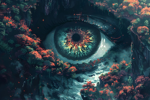 Fantasy eye illustration