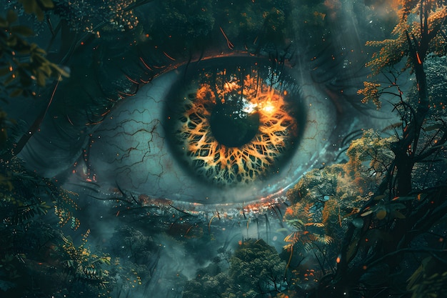 Free photo fantasy eye illustration