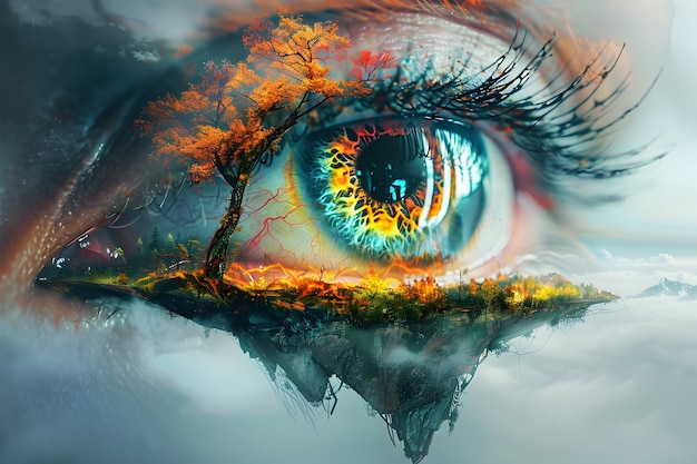 Free Photo fantasy eye illustration