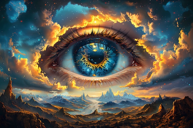 Fantasy eye illustration