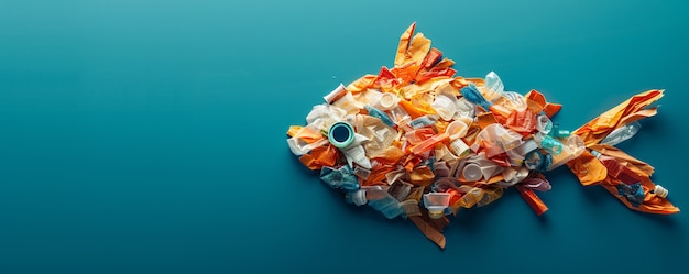 Free photo fantasy fish made of plastic