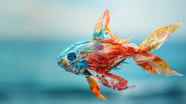 Free photo fantasy fish made of plastic