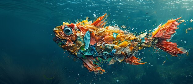 Fantasy fish made of plastic