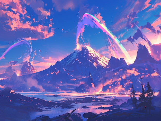 Fantasy magic landscape