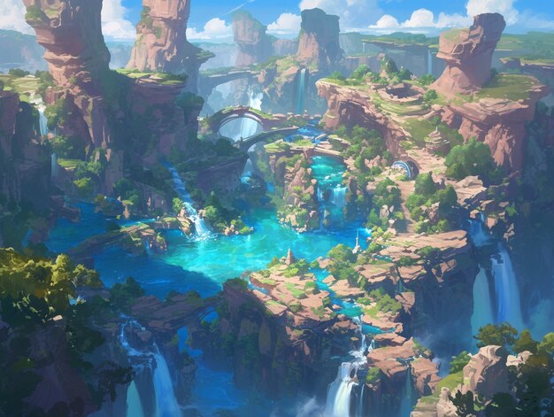 Fantasy magic landscape