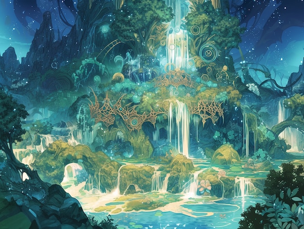 Fantasy magic landscape