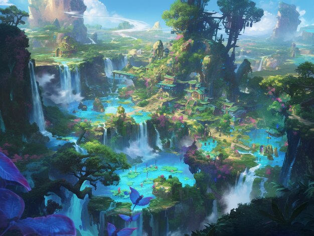 Fantasy magic landscape