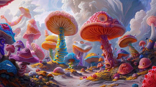 Fantasy mushroom landscape