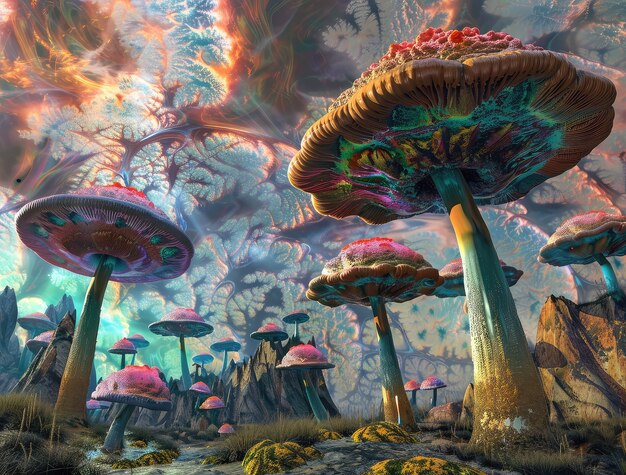 Fantasy mushroom landscape