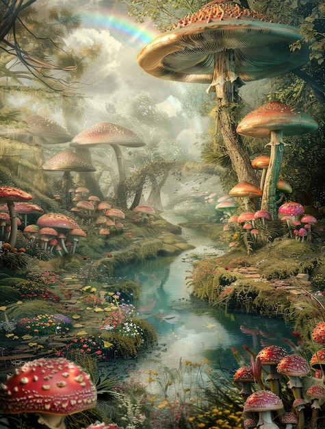 Fantasy mushroom landscape