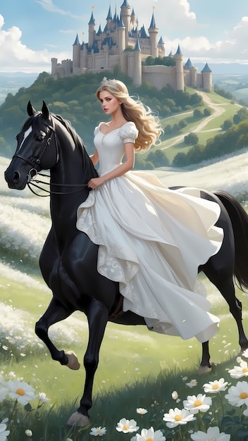 Free Photo fantasy princess digital illustration