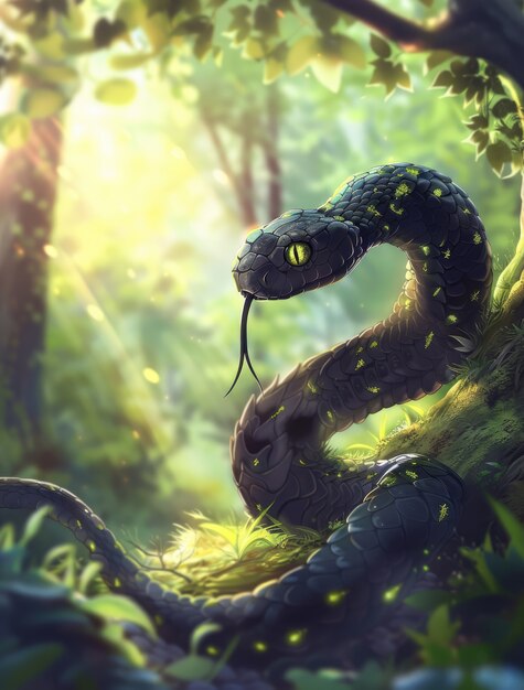 Fantasy snake illustration