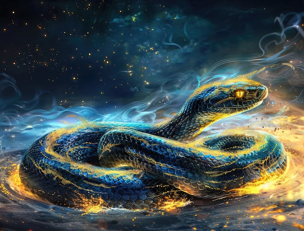 Free photo fantasy snake illustration