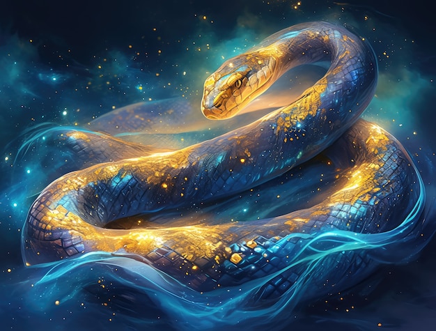 Fantasy snake illustration