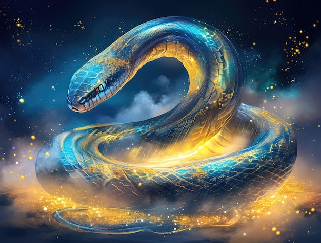 Free photo fantasy snake illustration