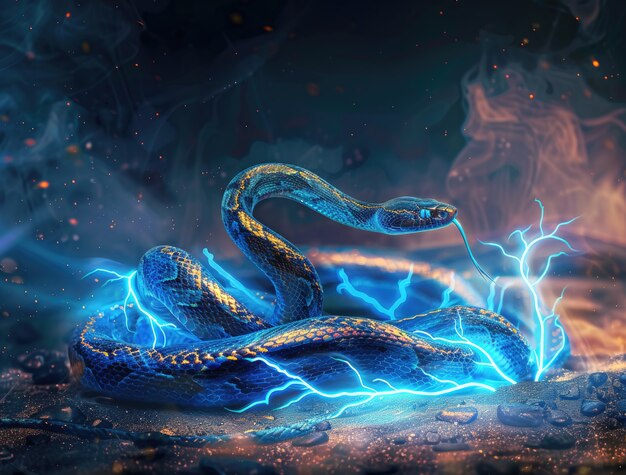 Fantasy snake illustration