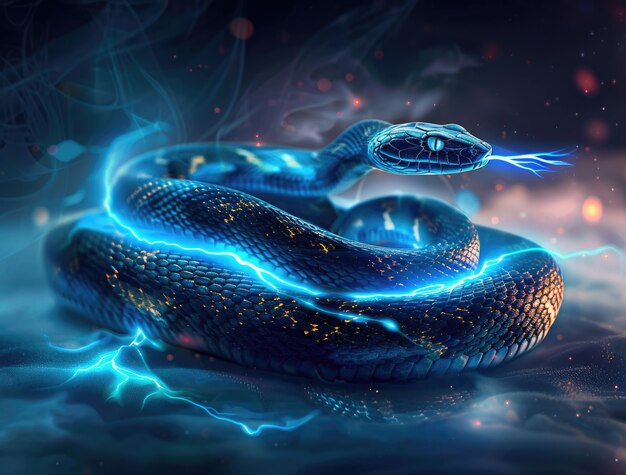 Fantasy snake illustration