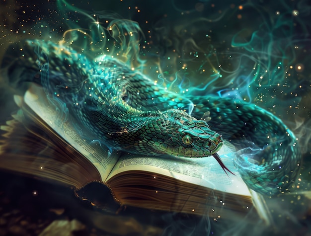 Free photo fantasy snake illustration