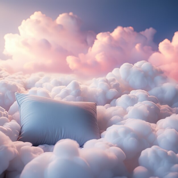 Fantasy style clouds and pillow