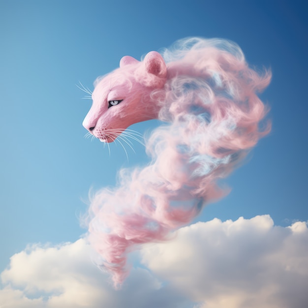 Fantasy style clouds with animal