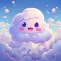 Free photo fantasy style clouds with  facial expression