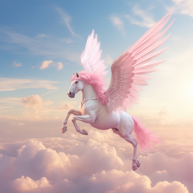 Fantasy style clouds with  unicorn