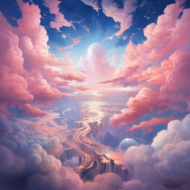 Fantasy style clouds