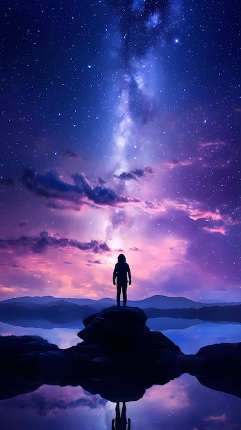 Free Photo fantasy style galaxy background