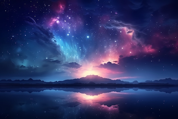 Fantasy style galaxy background